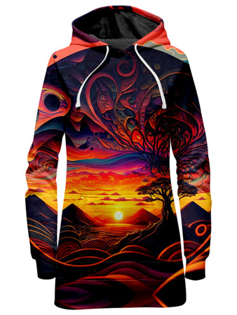 iEDM - Acid Sunset Hoodie Dress