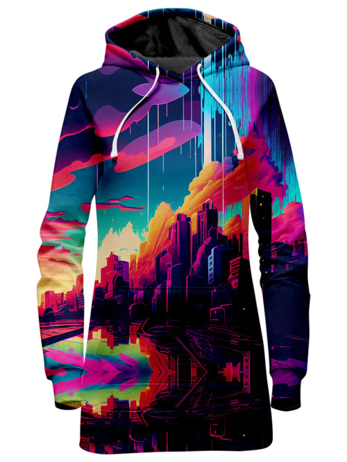 City In The Clouds Hoodie Dress iEDM Epic Hoodie