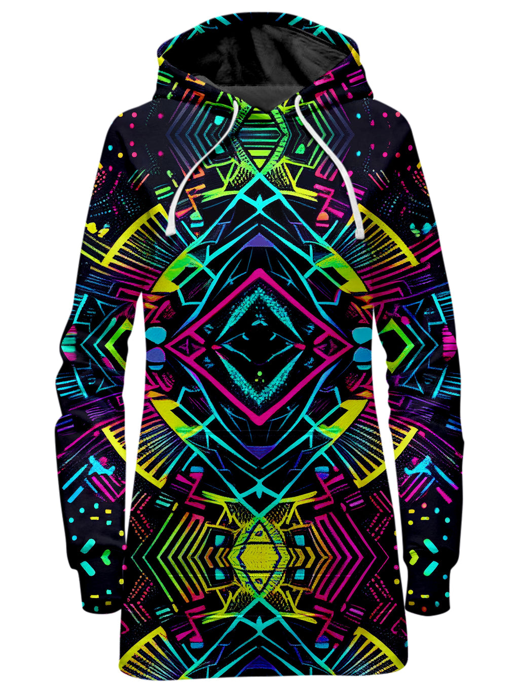 Neon Tribal Hoodie Dress iEDM Epic Hoodie
