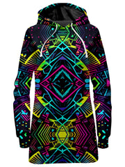 Neon Tribal Hoodie Dress