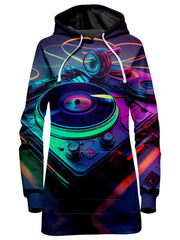 Neon Turntables Hoodie Dress