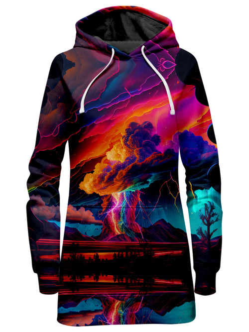 Rainbow Storm Hoodie Dress iEDM Epic Hoodie