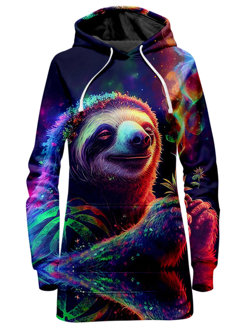 Chill Sloth Hoodie Dress iEDM Epic Hoodie