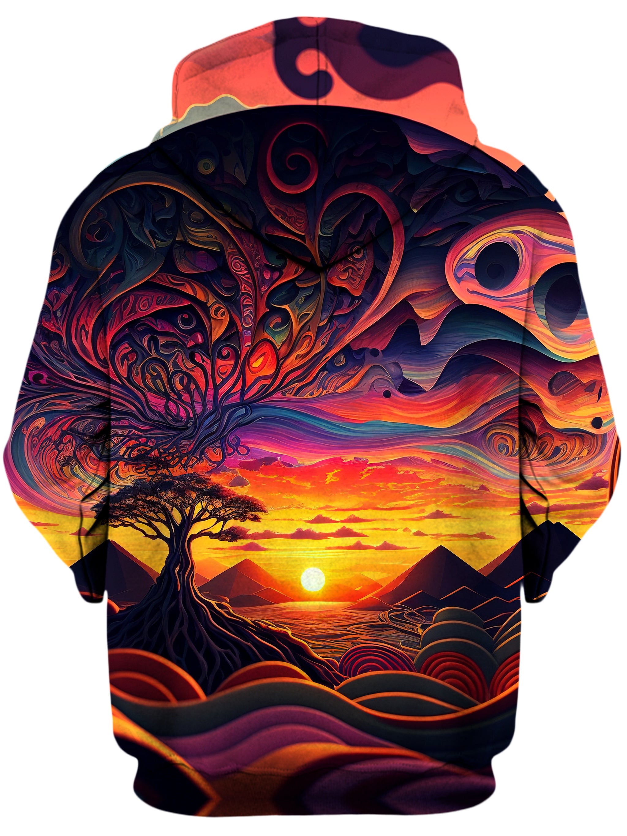 Acid Sunset Unisex Zip-Up Hoodie iEDM Epic Hoodie