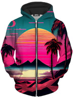 Beach Sunset Unisex Zip-Up Hoodie iEDM Epic Hoodie