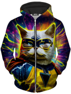Cat Hero Unisex Zip-Up Hoodie iEDM Epic Hoodie