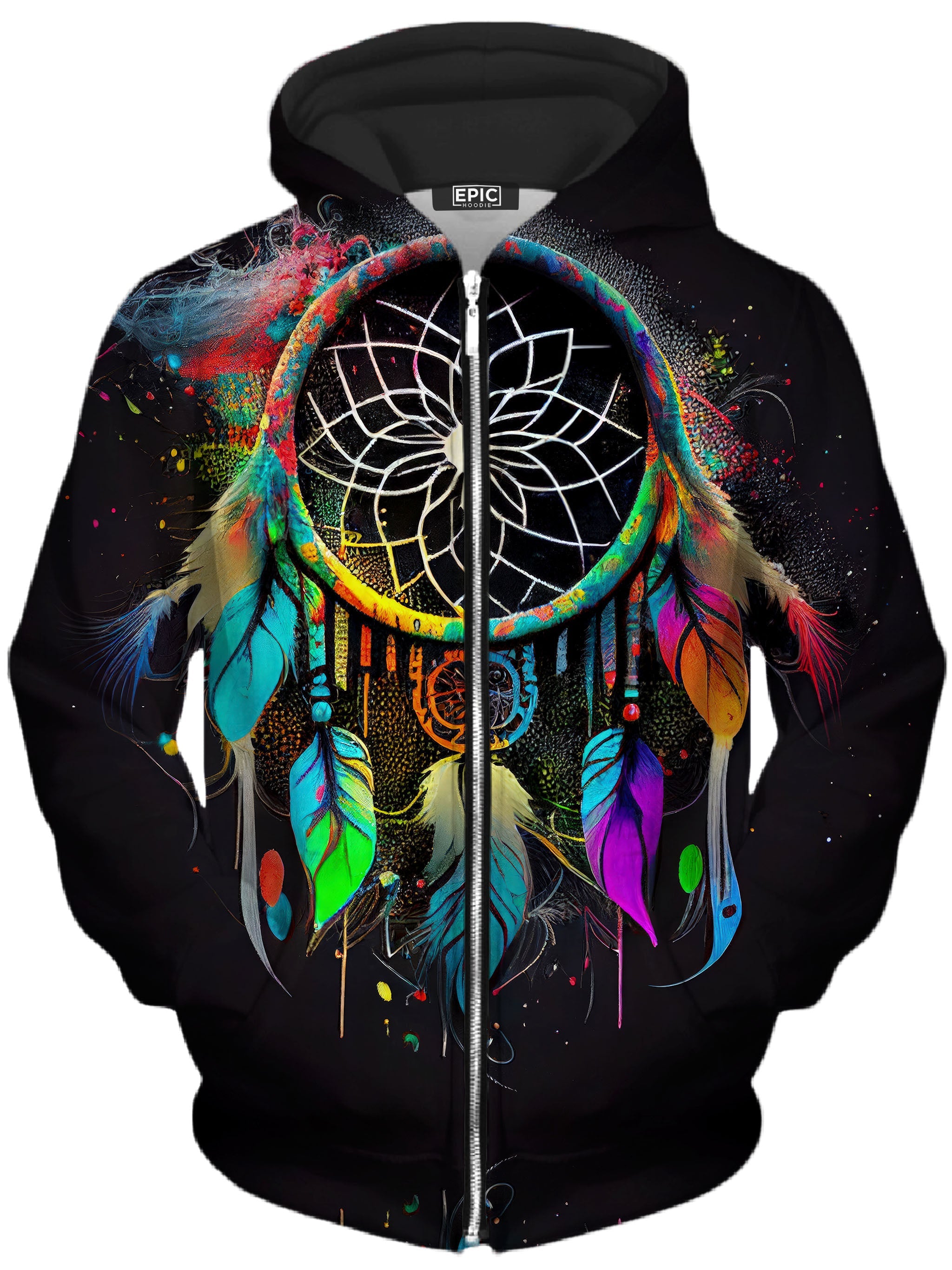Dream Vizion Unisex Zip-Up Hoodie iEDM Epic Hoodie