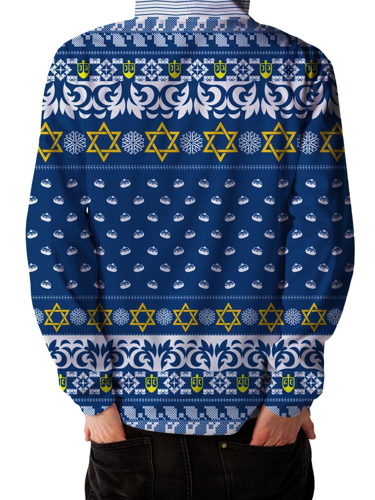 Hanukkah Turn Up Ugly Unisex Hoodie iEDM Epic Hoodie