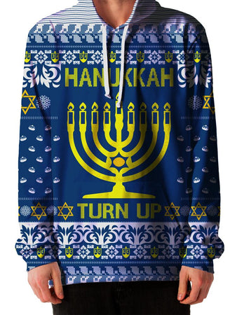 iEDM - Hanukkah Turn Up Ugly Unisex Hoodie