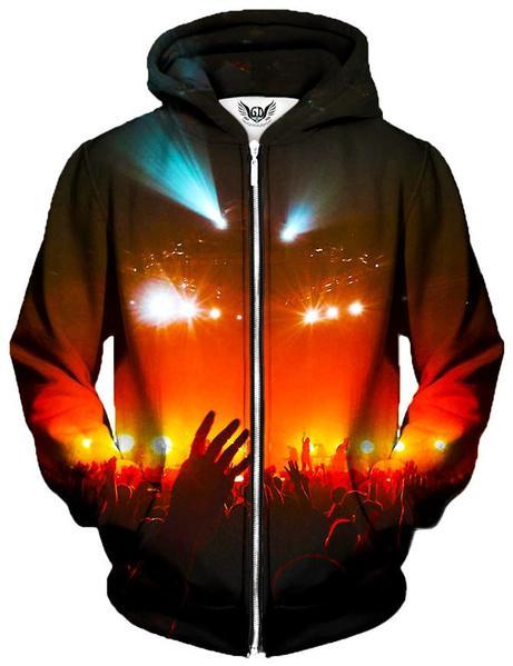 Gratefully Dyed Damen - Into the Crowd Unisex Zip-Up Hoodie