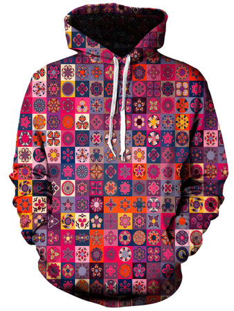 Gratefully Dyed Damen - Mandala Squares Unisex Hoodie