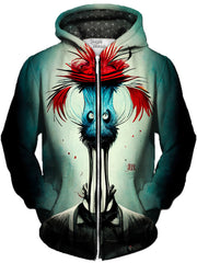 Playful Anger Unisex Zip-Up Hoodie