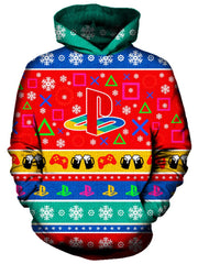 Playstation Christmas Hoodie, On Cue Apparel, T6 - Epic Hoodie