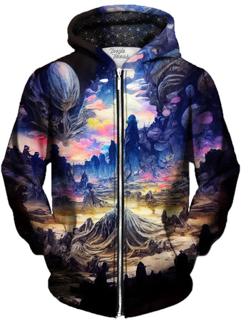 Gratefully Dyed Damen - Sorrow Of Discovery Unisex Zip-Up Hoodie