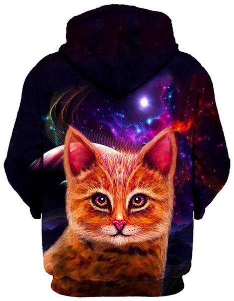 Gratefully Dyed Damen - Spaced Cat Unisex Hoodie