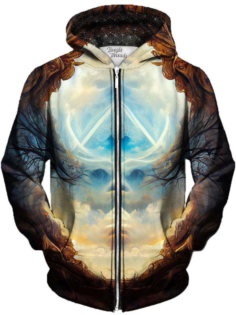 Gratefully Dyed Damen - Spirited Animal Unisex Zip-Up Hoodie