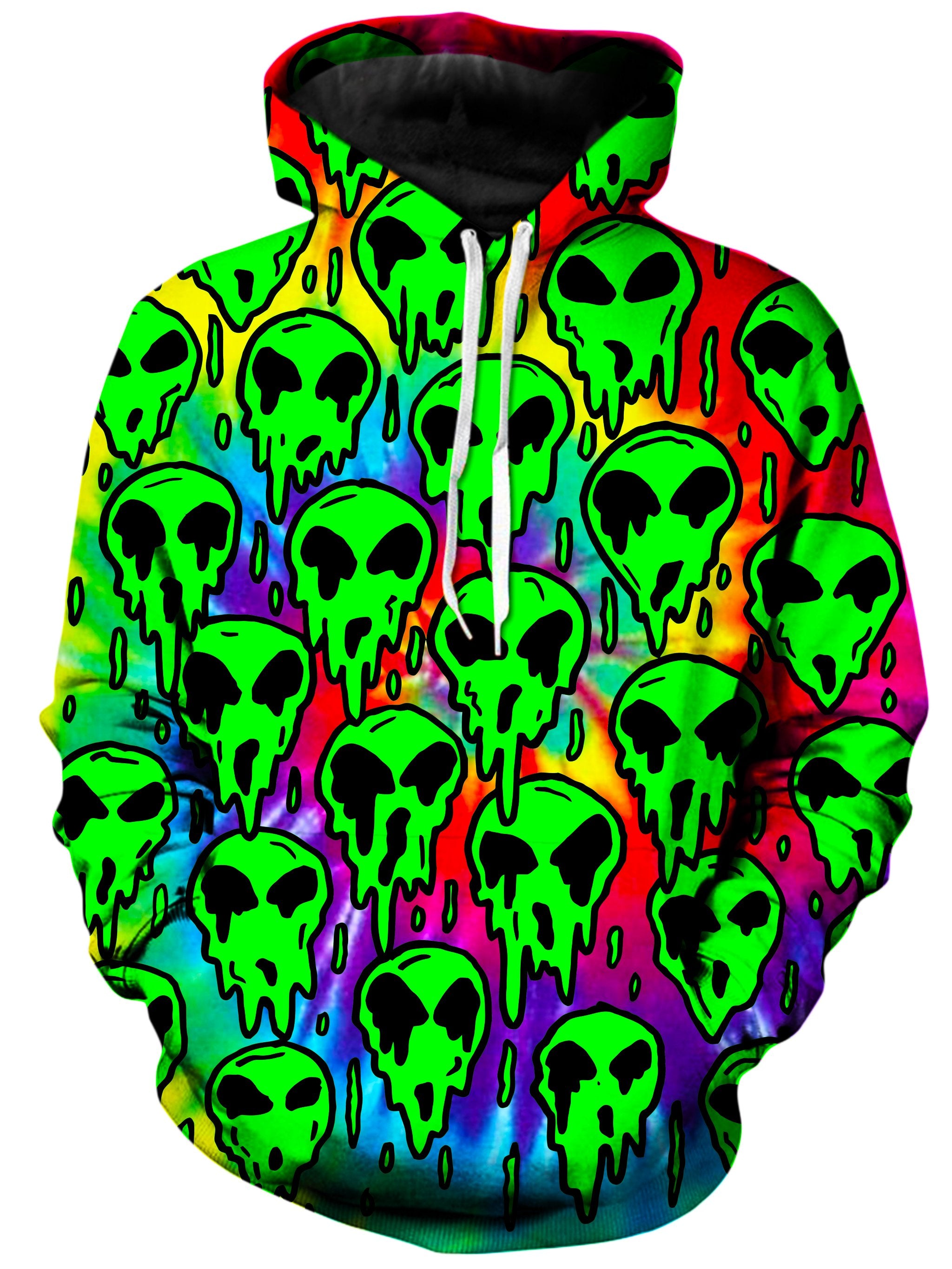 Trippy Green Martian Hoodie, On Cue Apparel, T6 - Epic Hoodie