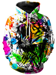 Watercolor Tiger Hoodie, On Cue Apparel, T6 - Epic Hoodie