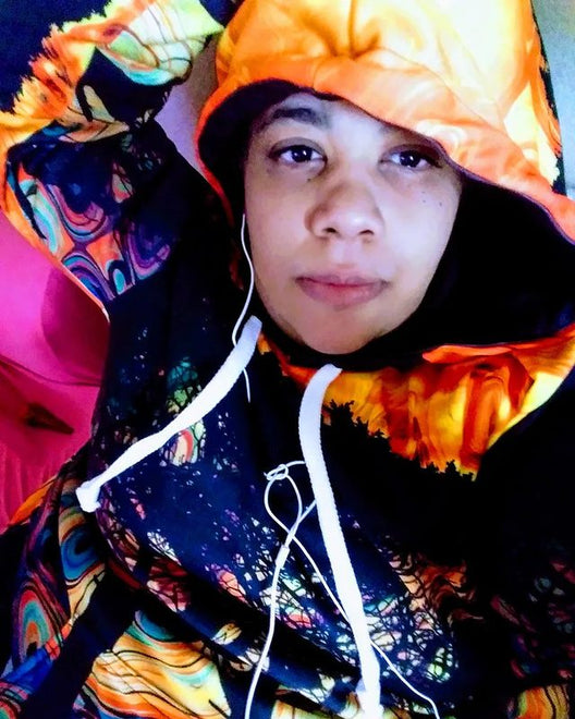 Tanika wearing Epic Hoodie